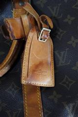 Vintage Louis Vuitton Keepall 45 Monogram Canvas Travel Bag Luggage Tag France